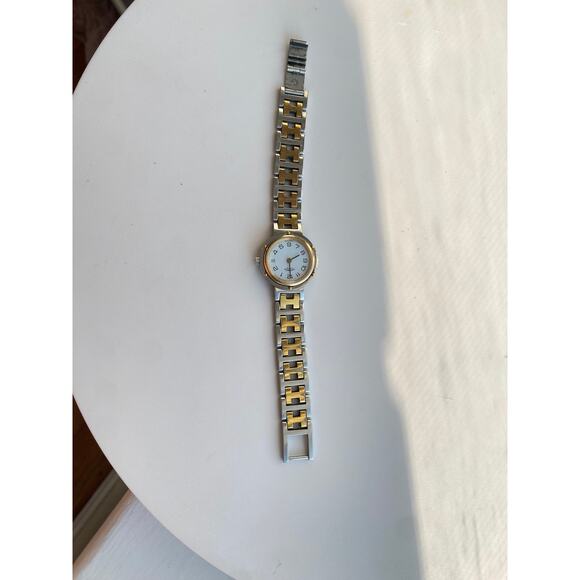 Hermès Clipper Two-Tone Stainless Steel & Gold Watch 6 - Picture 8 of 12